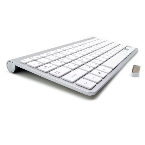 Imagen 1 del producto Teclado ruso, español, francés, árabe, hebreo, teclado silencioso ultrafino inalámbrico de 2,4G para Mac Win XP 7 10 Android TV BOX