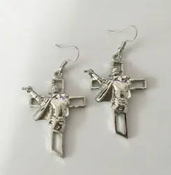 King Of Pop Michael Jackson Earring MJ Dancer Hiphop Cross Breaking Dancing Wave Moon Walk Stud Rock Ear Punk Jewelry