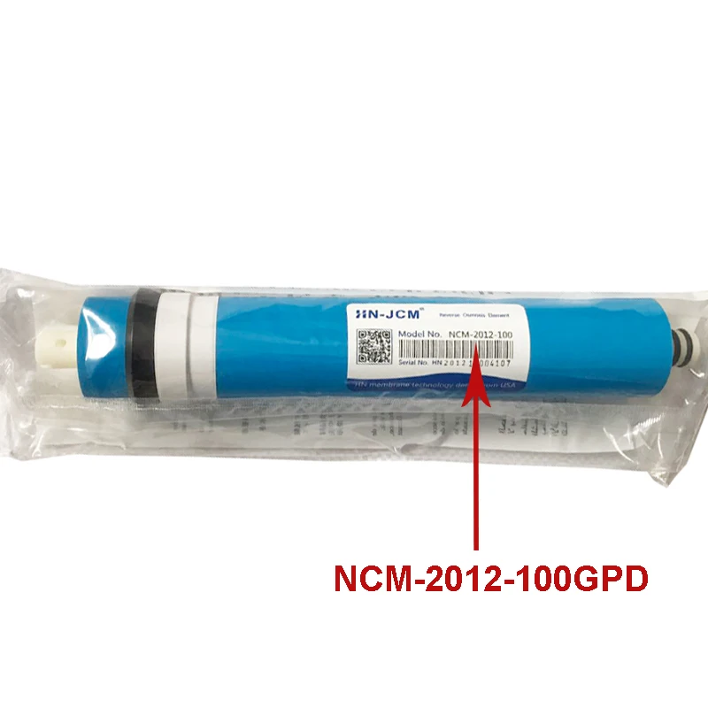 Membrana ro 100 gpd seca para carcaça de filtro de água residencial, sistema de osmose reversa nsf/ansi padrão