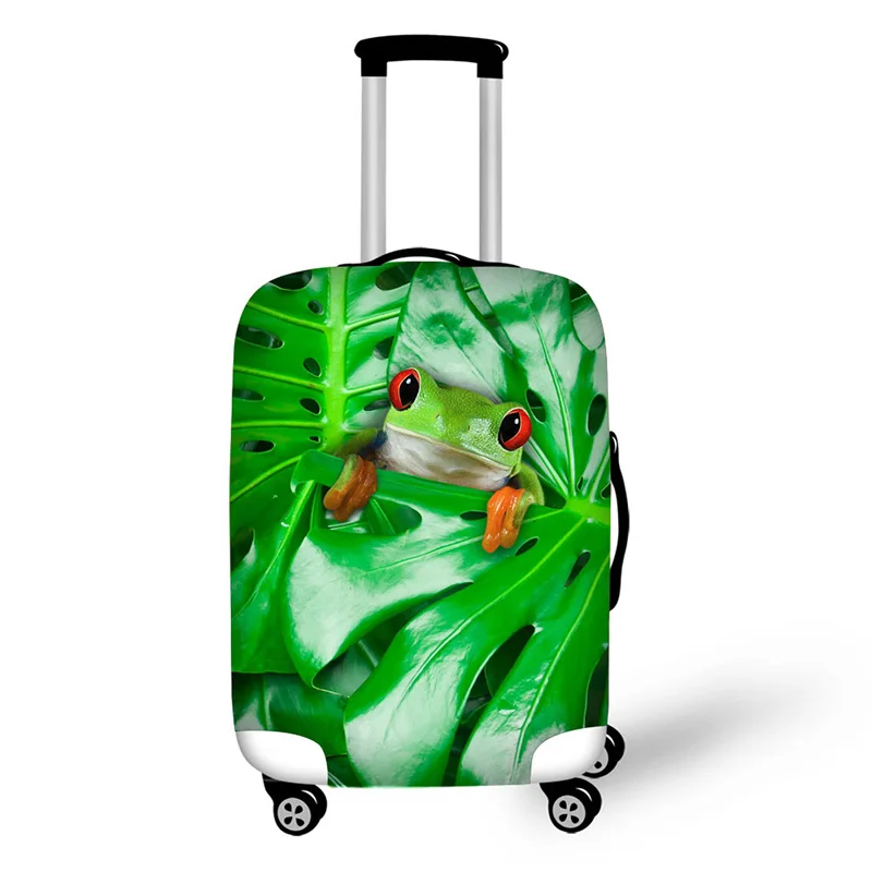 

Green leaf animal design travel accessories suitcase protective covers 18-32 inch elastic luggage dust cover case stretchable