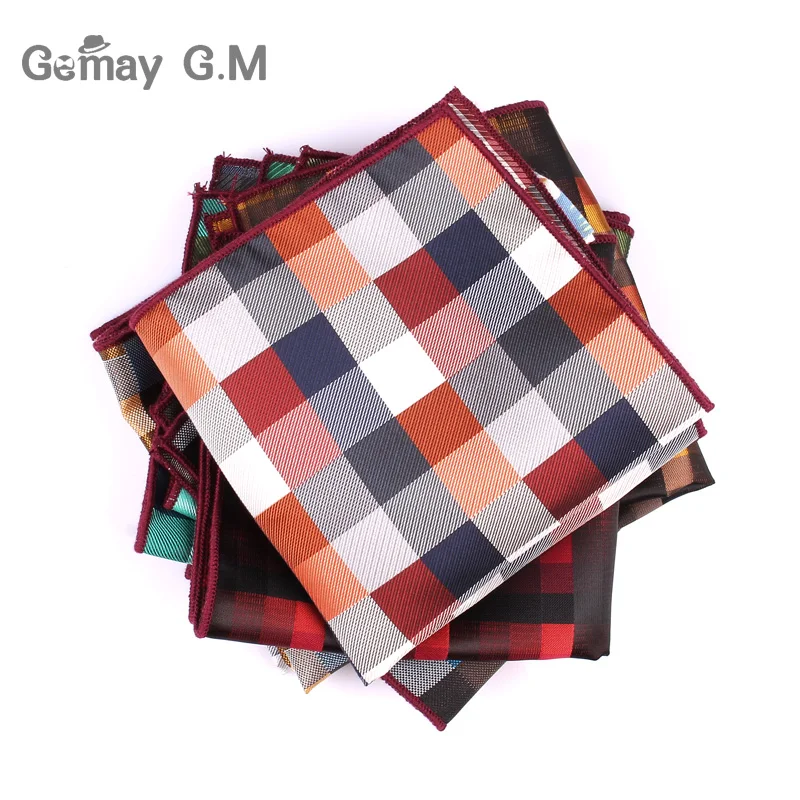 Brand Mens Handkerchief Classic Suits Pocket Square For Men Business Chest Towel Hanky Gentlemen Polyester Yarn Suit Hankies