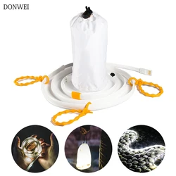 Donwei Waterproof  5V LED Camping Lantern Mini Camping Lights Outdoor Hiking Emergency USB Light Strip Tent Lamp  Hanging lamp