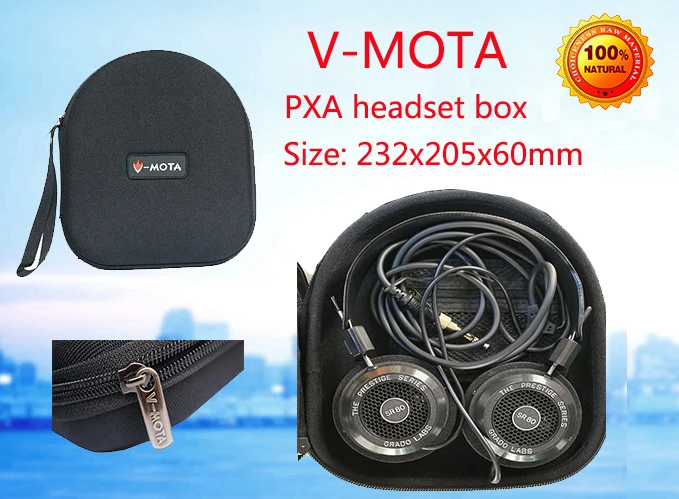 صندوق حمل حقيبة V-MOTA PXA لسماعات GRADO SR60، SR80، SR80i، SR125e، SR225e، SR325e، SR325is، RS1e، RS2e، M1 M2 PS500e