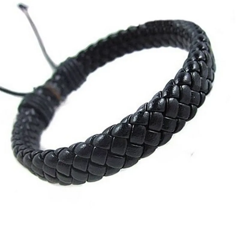 2018 New Woven Cowhide Leather Rope Bracelet  Ladies Men\'s