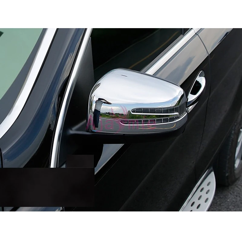 Accessories For Mercedes Benz GLE 2012-2017 Coupe W166 Highlight Silver Door Mirror Overlay Rearview Cover Chrome Car Styling