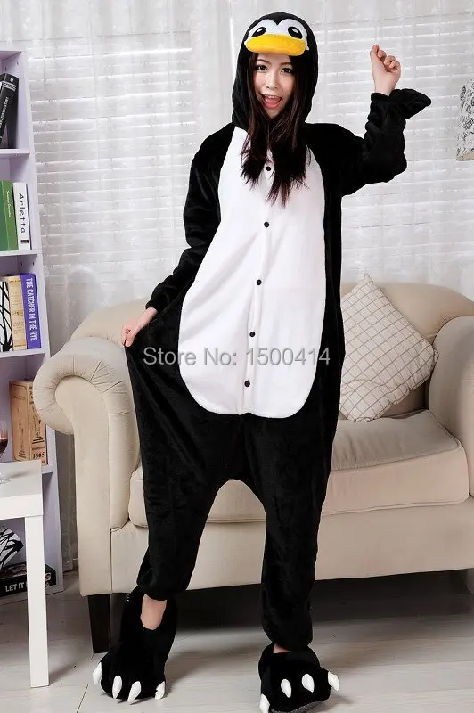 Animal Costume Penguin Kigurumi Adult Onesies Unisex Women Men\'s Pajamas Halloween Christmas Party Cosplay Costumes