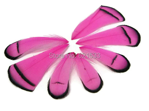 Pheasant Feathers,100pcs/lot-Rose Red/Hot Pink/Fuchsia Lady Amherst Pheasant Tippet Feathers 4-9CM,feather decoration