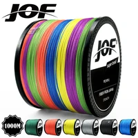 JOF 300M 500M 1000M 8 hebras 4 hebras 18-88LB PE trenzado alambre de pesca multifilamento súper fuerte sedal Japón Multicolor