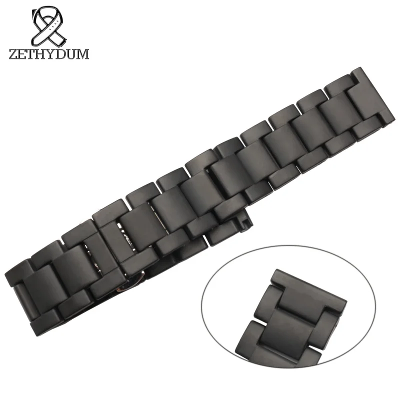 matte Ceramic watchband black watch strap 16mm 18mm 20mm wristband replacement watch accessories not fade watch band