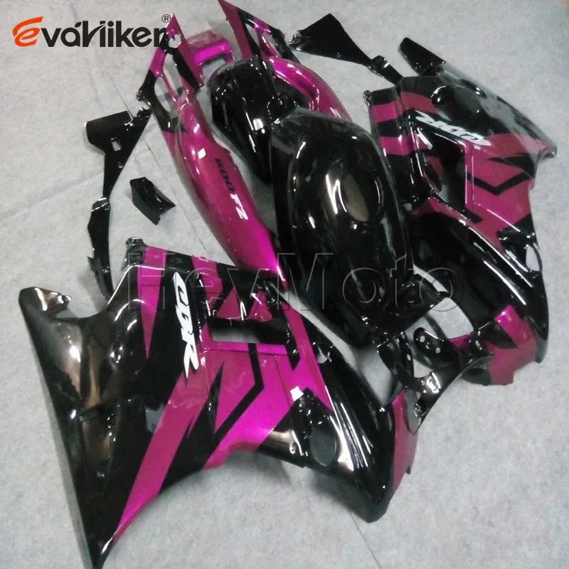 

ABS Plastic Bodywork Set for CBR600F2 1991 1992 1993 1994 CBR 600 F2 91 92 93 94 pink black motorcycle fairing Painted