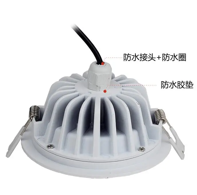 Waterproof IP65 AC220V 5W /7W/9W/12W/15W Driverless  Led panel light Cold white Warm white LED Downlight LED Light