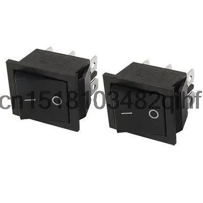 

2pcs AC 6A/250V 10A/125V 6 Pin DPDT ON/ON 2 Position Snap in Boat Rocker Switch