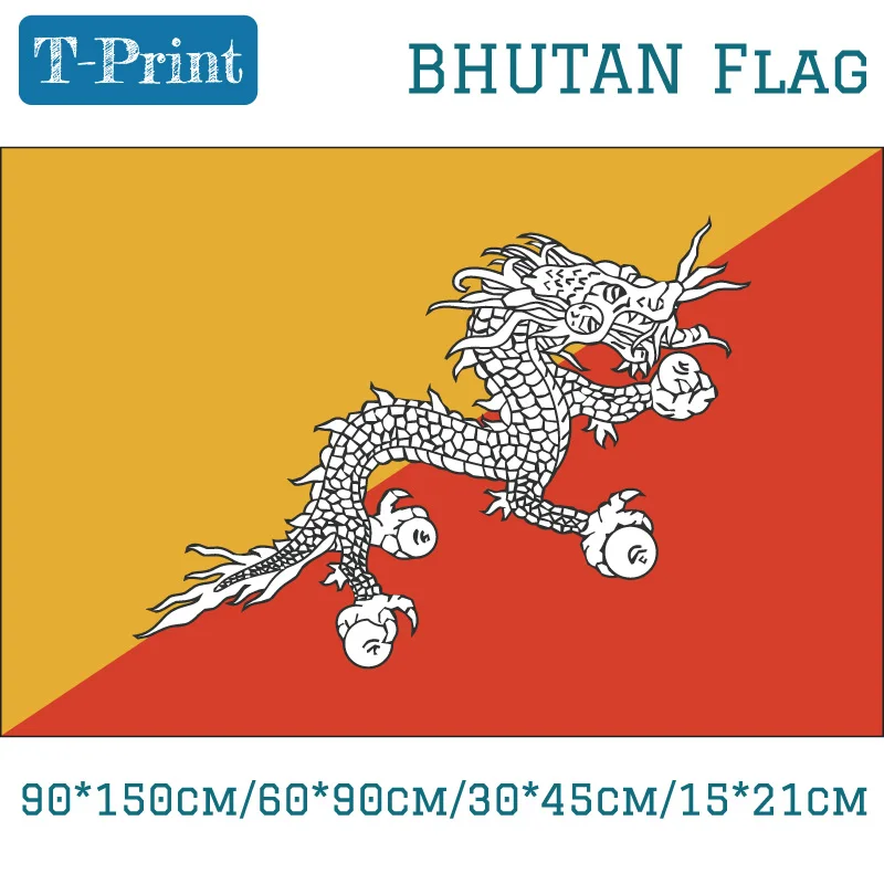 

Bhutan National Flag 3*5ft Flying Flags Brass Grommets 30*45cm Car Flag 15*21cm 90*150cm 60*90cm Countries