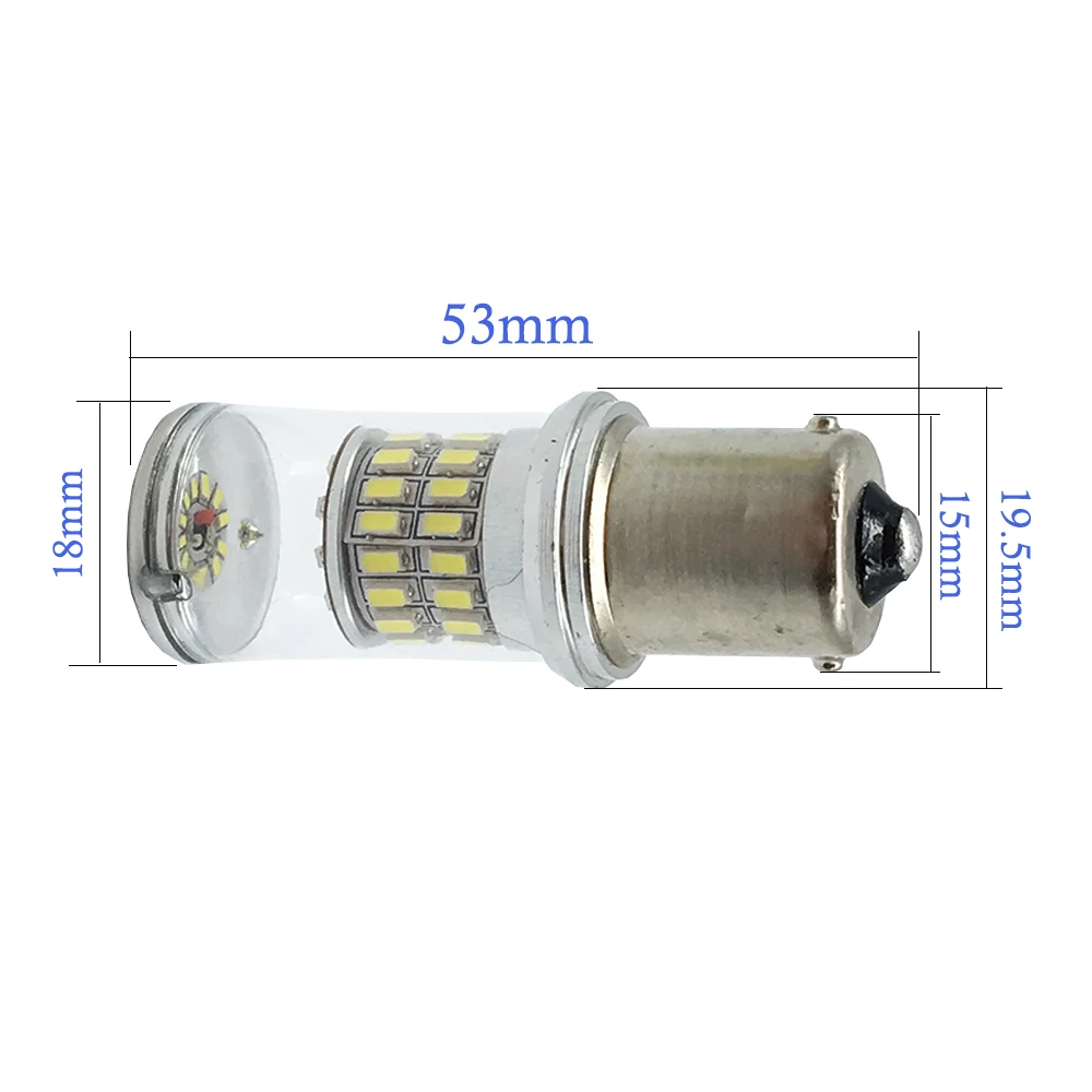 2X Super Bright 1156 BA15S 1157 BAY15D 3014 48 SMD P21/5W Auto LED Bulb Turn Led Signal Brake Leds light Lamps White Red DC 12V