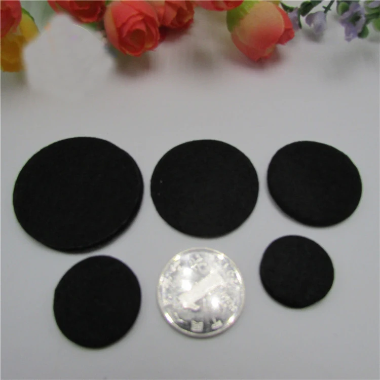 200 PCS DIY 2CM-4CM Round ellipse Felt circle fabric pads accessory patches Non-woven sew felt pads fabric flower accessories