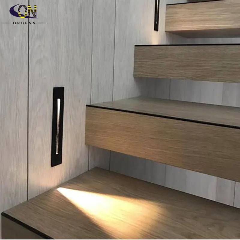 Waterproof 3W LED Stair Steps Lights PIR Motion Sensor 3W LED Recessed Decoration Hallway Buried Wall Lamp AC85-265V