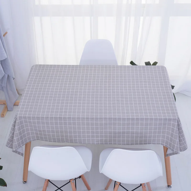 2022 new Stylish Table Cloth Country Style Plaid Print Multifunctional Rectangle Table Cover Tablecloth Home Kitchen Decoration