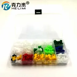 KE LI MI 160 Stück Auto Universal Kunststoff Links Rechts Türschloss Rod Clip Seite Befestigungen Halterungen Auto Draht Clips box