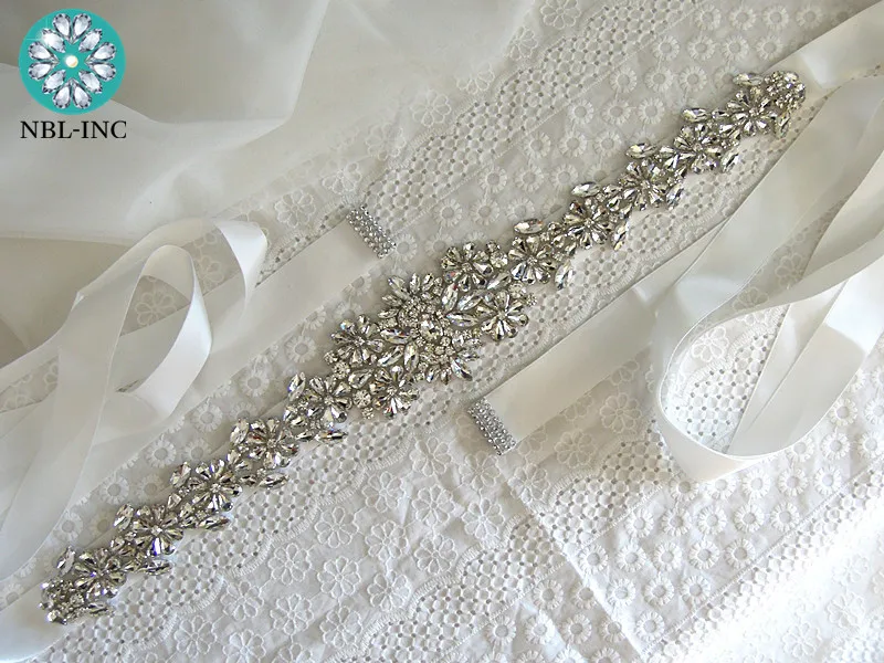 (30pcs)Wholesale handmade beaded bridal wedding sash crystal rhinestone appliques for wedding evening dress belt WDD0729