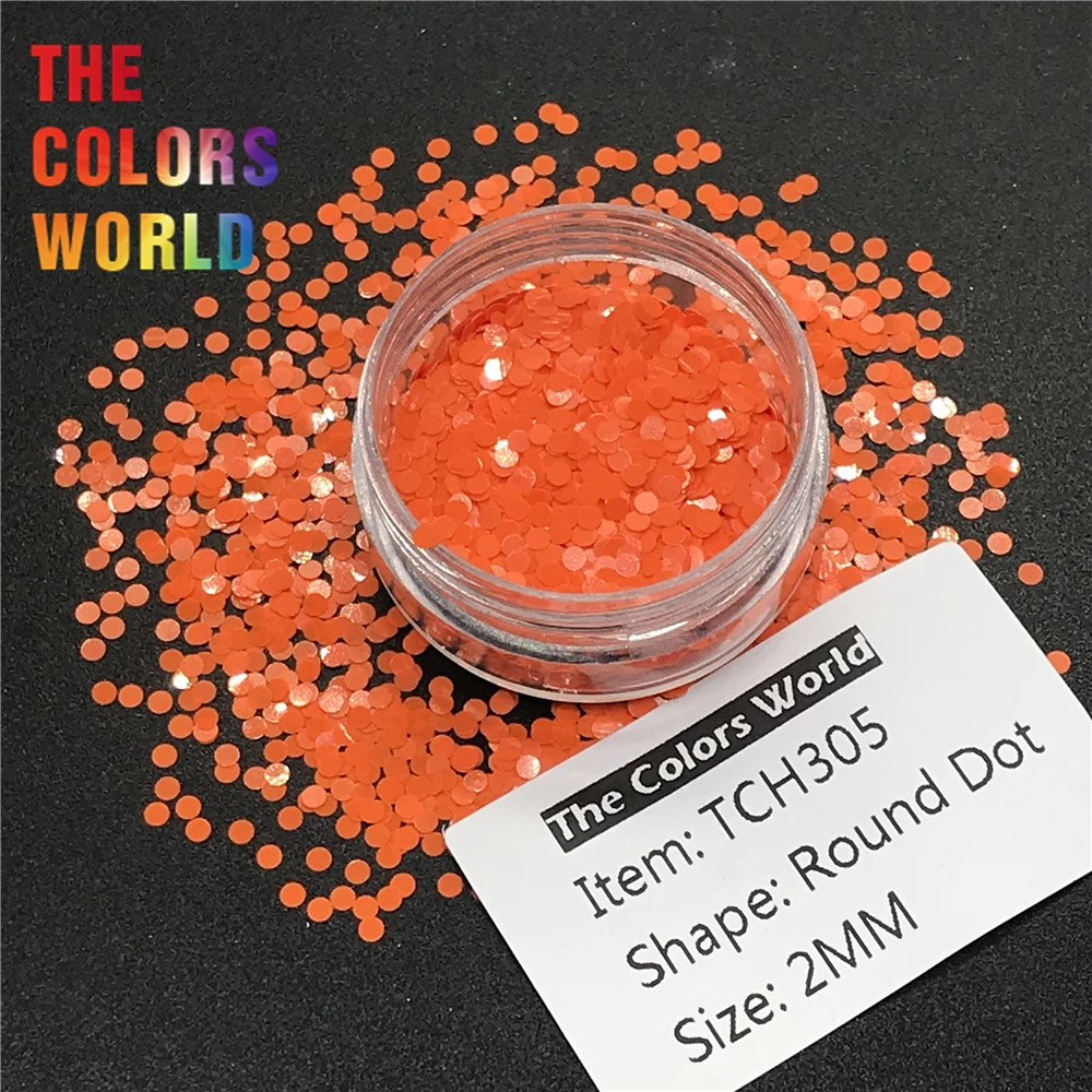 TCT-222 Round Dot Shape Solvent Resistant Matte Color 1MM Glitter Nail Art Decoration Nail Gel Face Glitter Handwork Crafts DIY