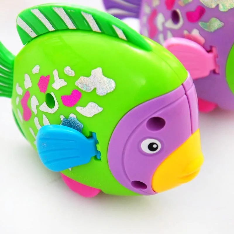 Giocattolo a Catena con Pesciolini Colorati a Molla per Bambini, Alimentato a Batteria, Regalo Educativo per Neonati, Giocattolo Attivabile