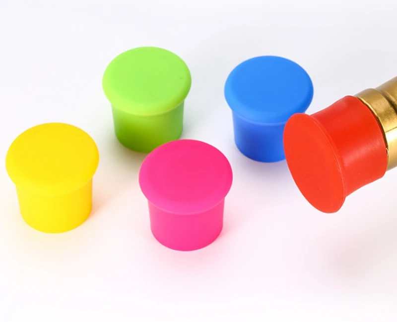 

1000pcs/lot Silicone Fresh Beer Bottle Stopper Cruet Of Wine Cork Stopper Bottle Cap Flip Top Lid Seal Cork Bar Tool 5 colors