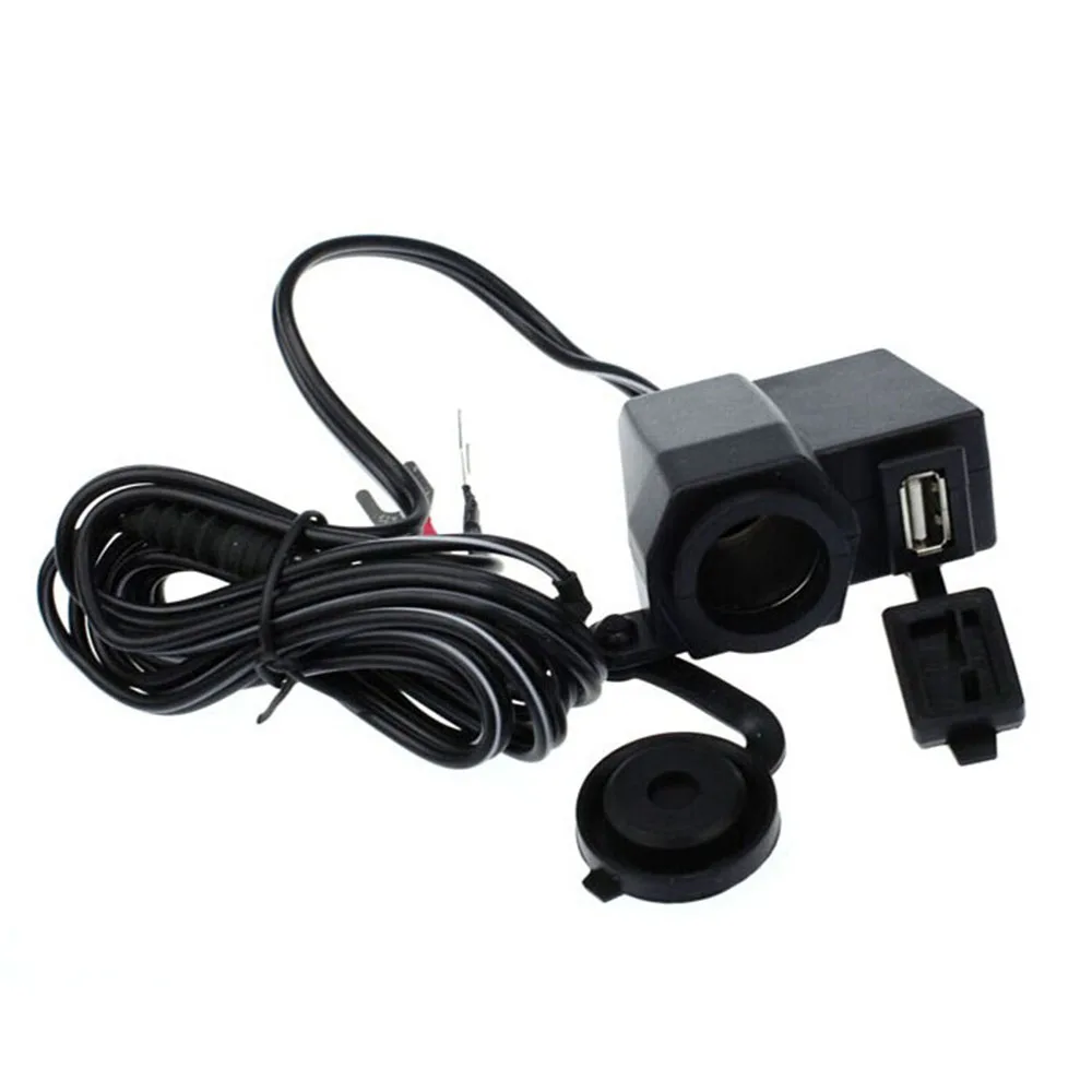 12V-24V Cell phone charger USB Car Charger 5V 2.1A Waterproof Motorcycle Cigarette Lighter