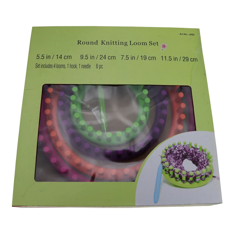 4 Sizes / 1 DIY Tool Kit Plastic Kit Round Circle Creative Hat Scarf Sweater Circle Hand Cuffs High Quality Loom Point