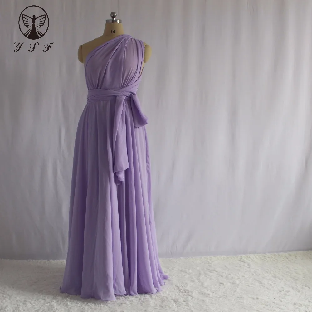 New Arrival One Shoulder Pleated Sleeveless Keyhole Back Floor Length Lilac Prom Dress