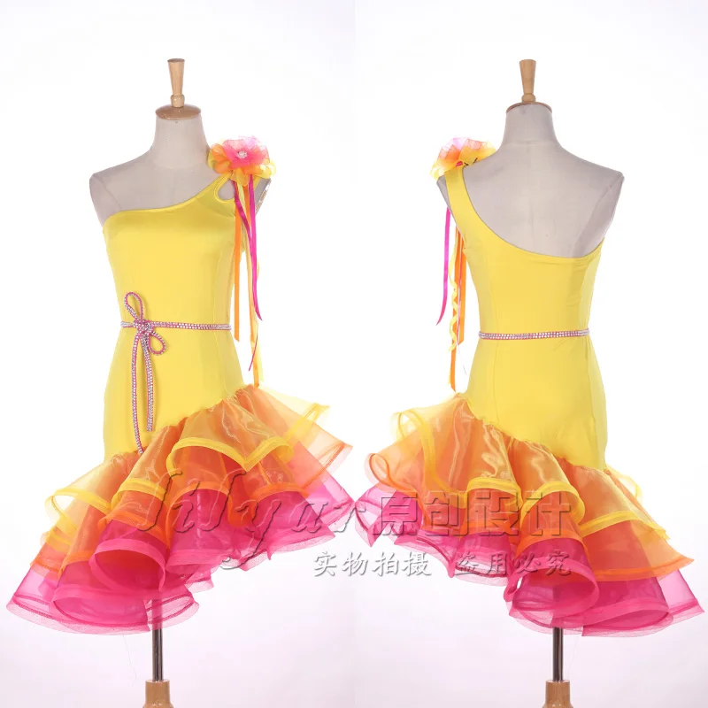 Latin dance practice custom dress 130-165cm height