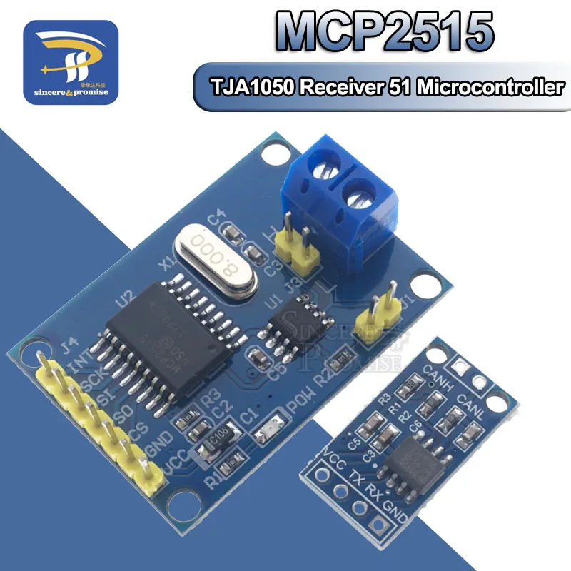 MCP2515 CAN Bus Driver Module Board TJA1050 Receiver SPI For 51 MCU ARM Controller Interface Module For Arduino DIY Kit NEW