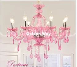 Modern Chandelier Pinky Hanging Lighting European Style Glass Chandeliers Light for Living Dining Room Restaurant Decor Lights