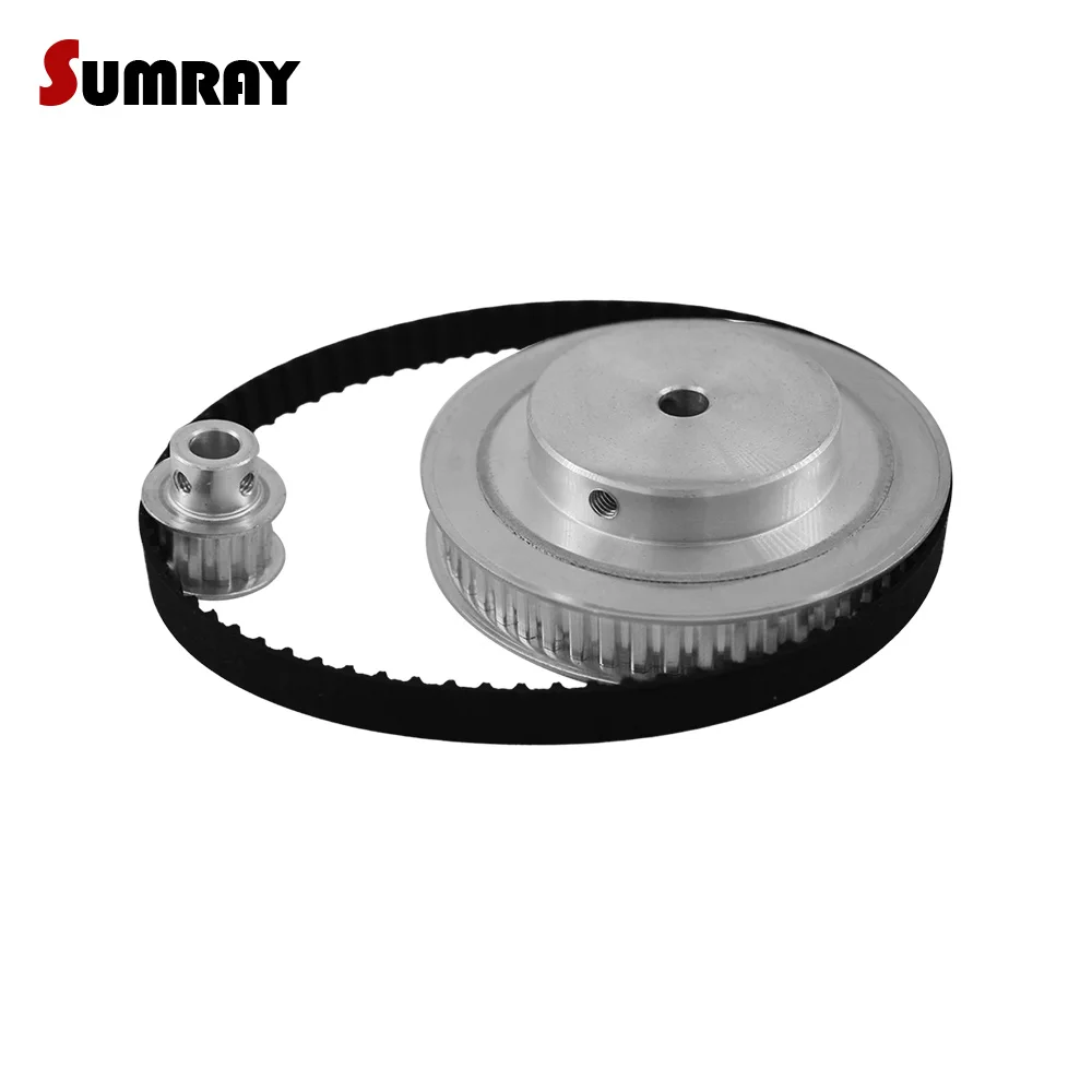 Reduction 1:5 XL 10T 50T Timing Pulley Belt Set 11mm Width 100mm Center Distance Gear Belt Pulley Kit for Laser Machine