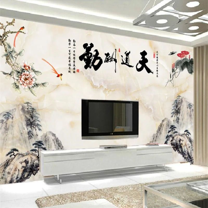 

wellyu papel de parede Custom wallpaper God pay the ground marble Chinese TV background wall tapety papier peint