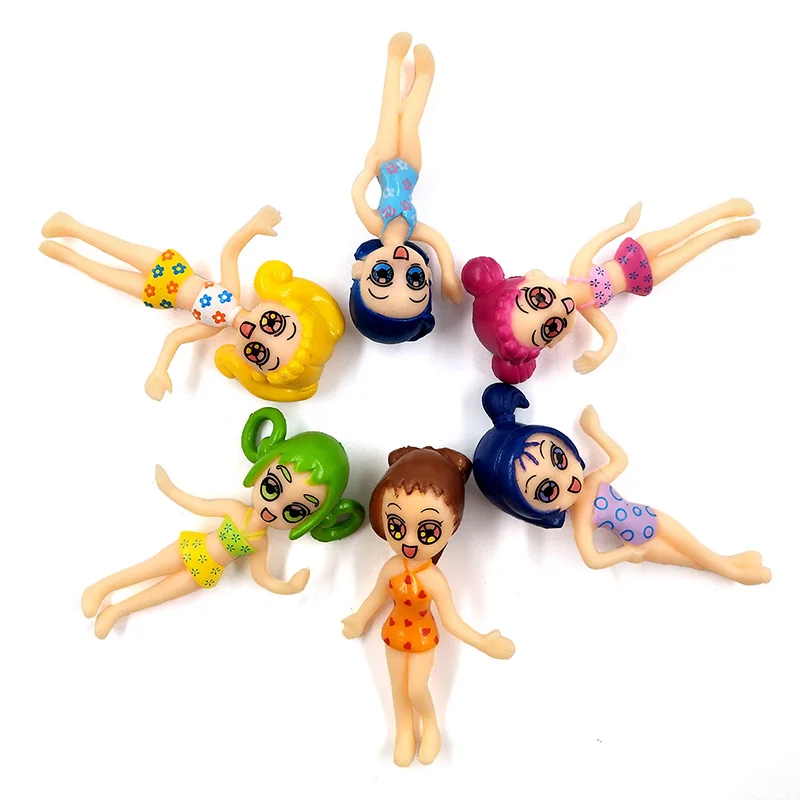 

Миниатюрная фигурка танцующей девочки, персонаж из мультфильма, для плавания, балета, аниме, садовый торт, декоративные фигурки, экшн-модель, кукла