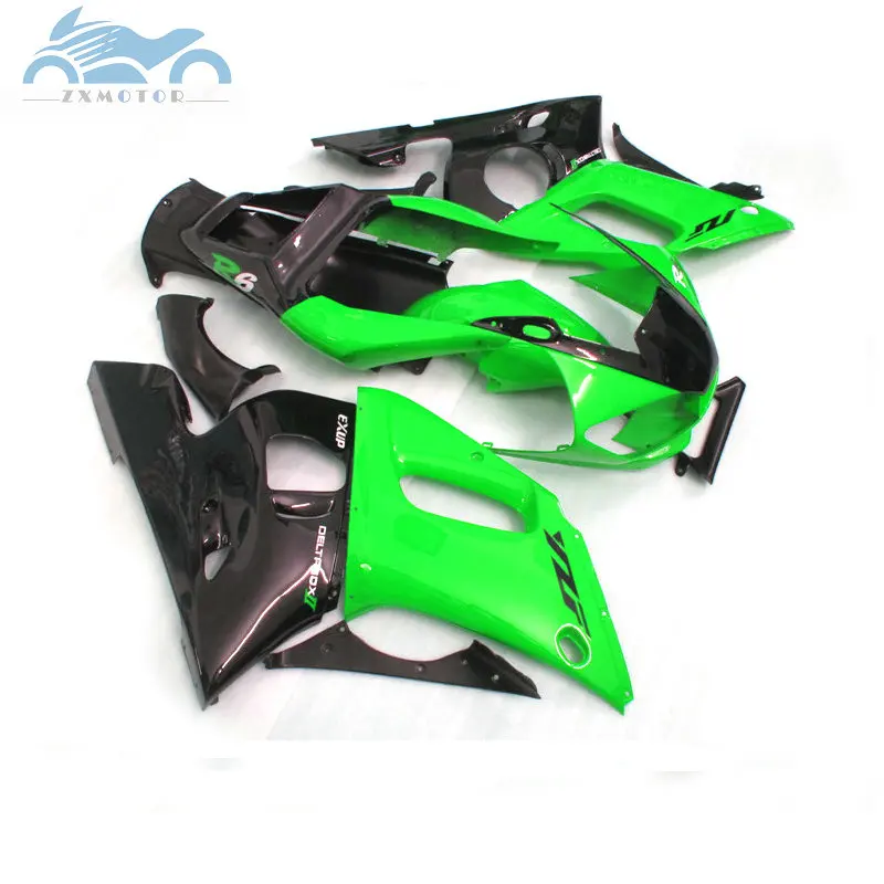 

Customized ABS plastic fairings kit for YAMAHA R6 YZFR6 1998-2002 YZF R6 98-02 sports fairing kits green black bodyworks EB76