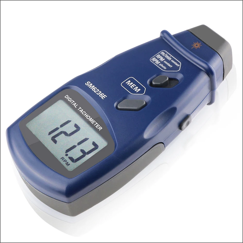 RZ Tachometer Autoอิเล็กทรอนิกส์ดิจิตอลTachometer RPM Speedometer Non Contact Tachometerเซ็นเซอร์SM6236E