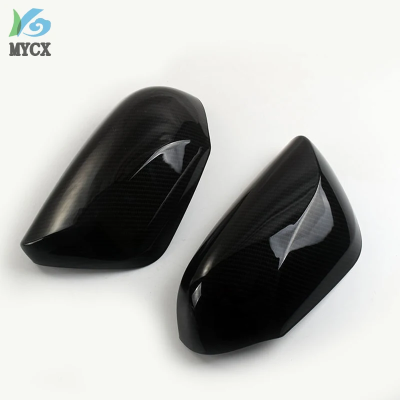 

Carbon Fiber Door Side Rear View Mirror Cover RearView Trims Anti-rub Chrome For Toyota C-HR CHR 2017-2020 Car-Cover accessories