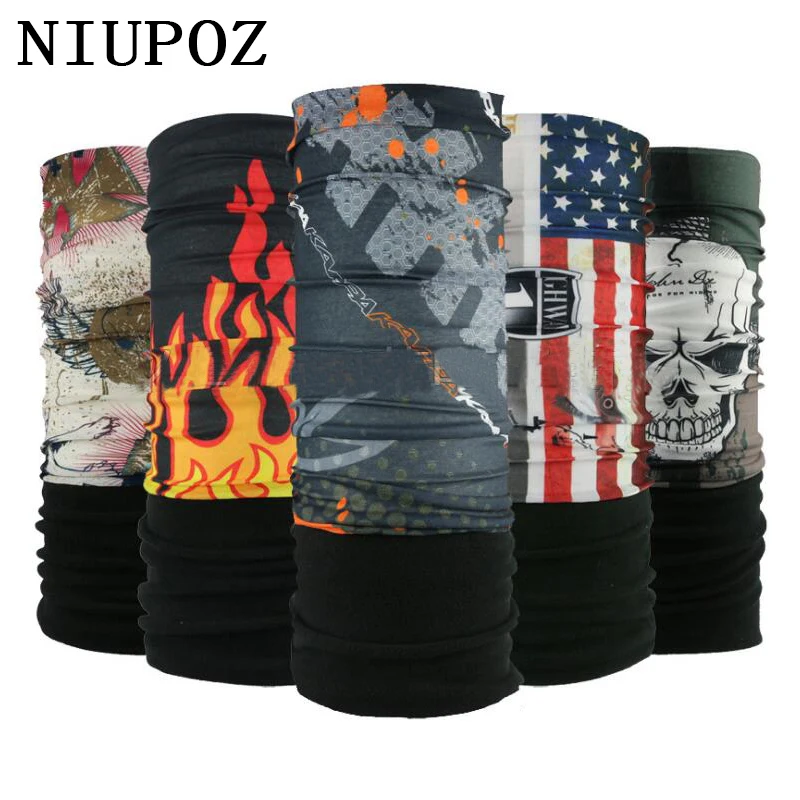 New Fashion Winter Fleece Warm Magic Neck Bandana Scarf Headband Skull Unisex Scarf Multi Functional Seamless Tubular Tube