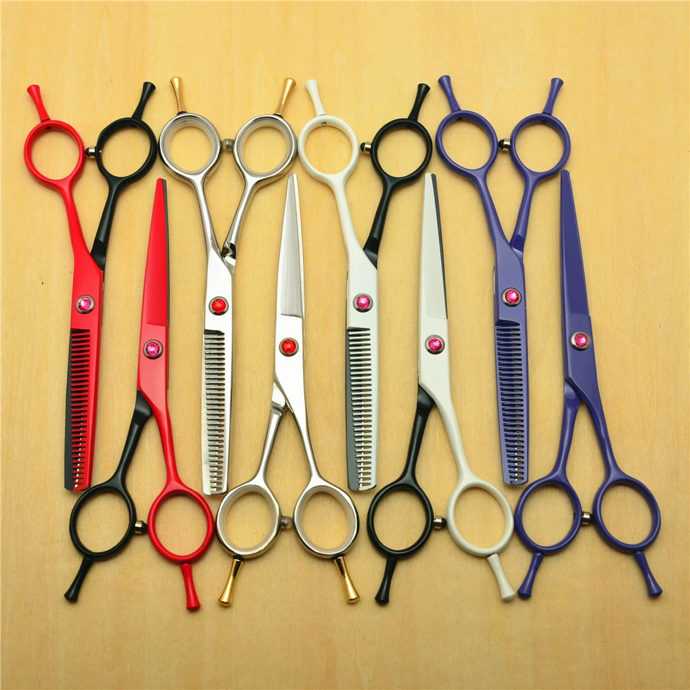 2Pcs 1012C 5.5'' Customized Brand Hairdressing Scissors 440C Cutting Scissors Thinning Shears Professional Human Hair Scissors