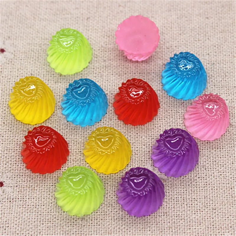 20pcs 16mm Mix Colors Resin Jelly Candy Simulation Food Art Flatback Cabochon DIY Hair Clip/Phone Deco