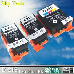 E-215 Compatible Ink Cartridges For T215BK T215CL  , For Epson Workforce WF-100 / WF100 .  [With Pigment Inside]