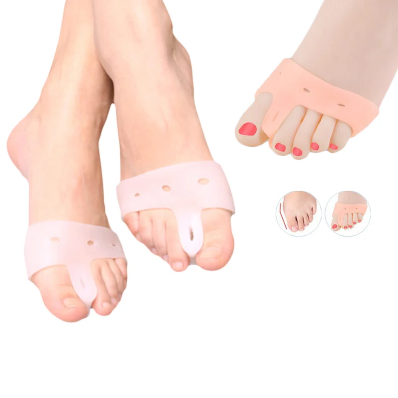 Separador de dedos del pie de Gel de silicona, protector de pulgar, valgus, ajustador de juanete, protector de Hallux Valgus, cuidado de los pies