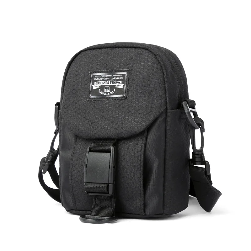 Men Simple Shoulder Bag Oxford Small Crossbody Bags Fashion Pockets Leisure Travel Phone Bag Sports Running Carry Bag