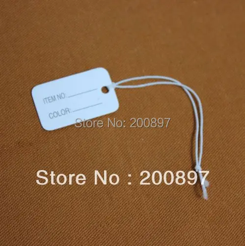 wholesale small jewelry Hang Tag accessories price tag 1.5*2.5cm with elastic string 500pcs/lot