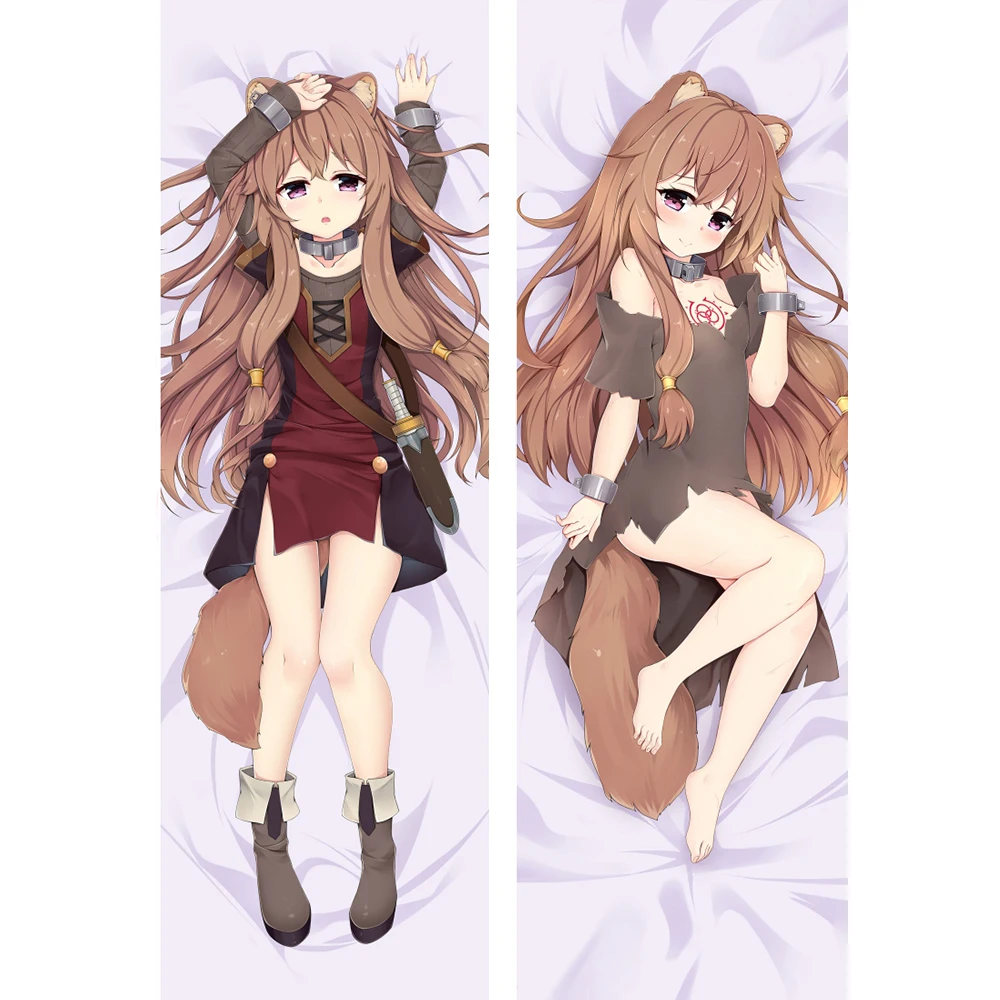 

Anime The Rising of the Shield Hero Body Pillow Cover Case, Raphtalia, Bedding, Dakimakura Pillowcases