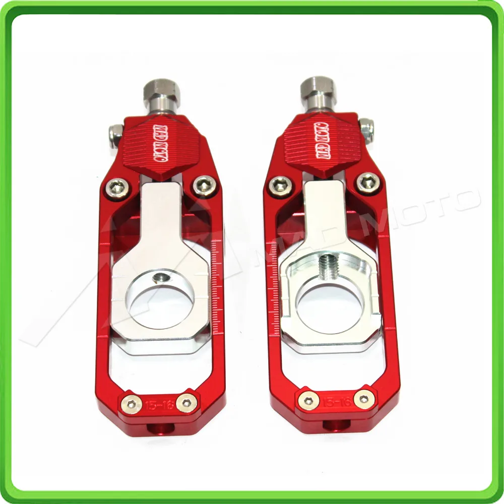 Motorcycle Chain Tensioner Adjuster fit for APRILIA RSV4 2009 2010 2011 2012 2013 2014 Red & Silver