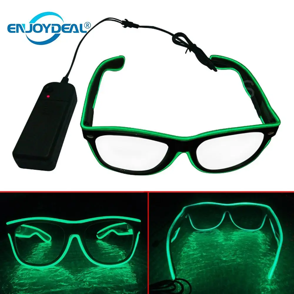 EL Wire Glasses Light Special Shutter Glow Shades Light Up Neon LED Light Glasses Luminous Flashing Party Bar Holiday Lighting