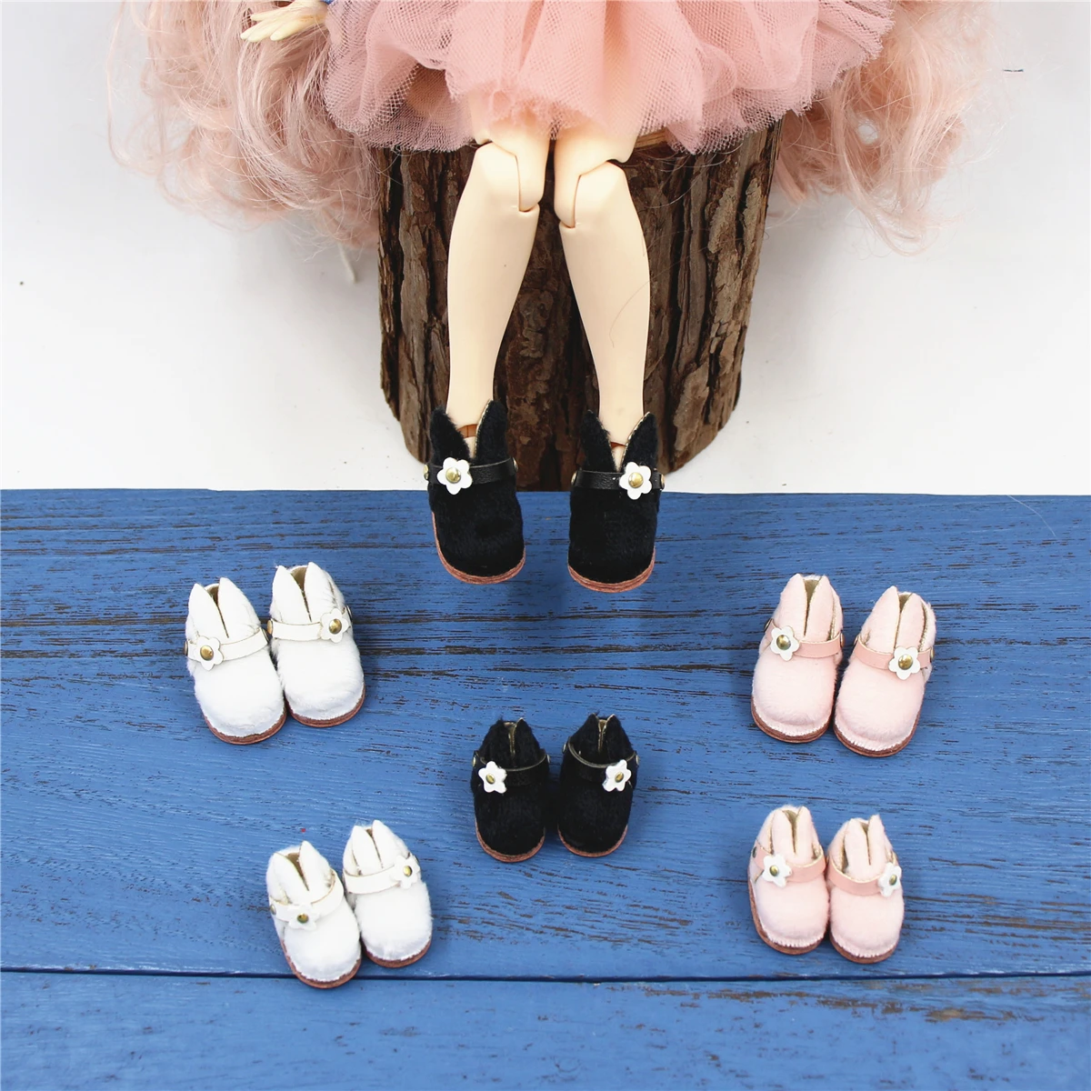 

ICY DBS Blyth doll joint body licca icy and 1/8 middie doll DODO doll shoes, rabbit shoes toy shoes