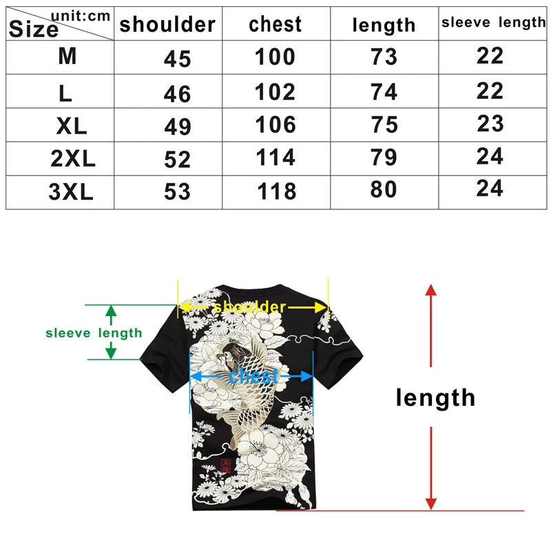 Supzoom New Arrival Fashion Knitted Hot Sale Chinese style Embroidery With Short Carp Tattoo O-neck Cotton Casual T Shirt Men